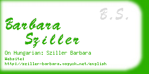 barbara sziller business card